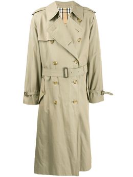 Burberry Pre-Owned: Плащ с длинным рукавом 