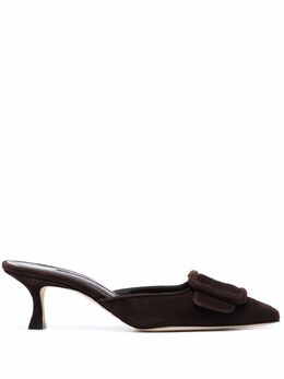 Manolo Blahnik: Коричневые сабо 