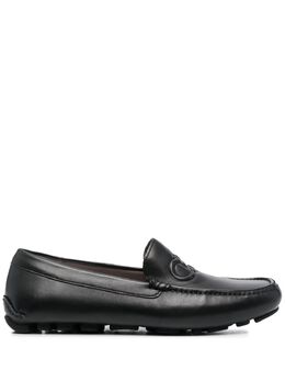 Salvatore Ferragamo: Чёрные лоферы  Gancini