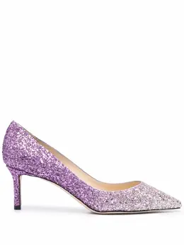 Jimmy Choo: Фиолетовые туфли  Romy