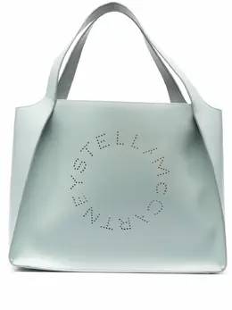 Stella McCartney: Голубая сумка-шоппер  Stella Logo