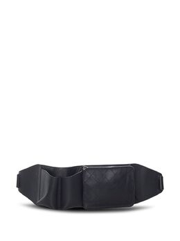 Chanel Pre-Owned: Чёрная поясная сумка 