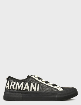 EMPORIO ARMANI: Чорні кеди 