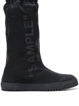 Off-White: Чёрные ботинки  Sample