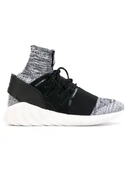 Adidas: Чёрные кроссовки  Tubular Doom Primeknit