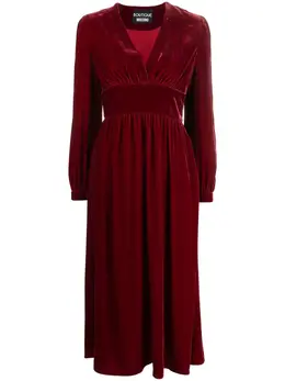 Boutique Moschino: Платье с v-образным вырезом 