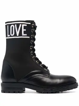 Love Moschino: Чёрные ботинки 