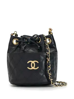 Chanel Pre-Owned: Синяя сумка через плечо 