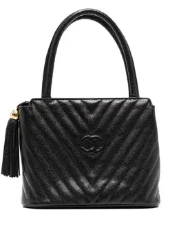 Chanel Pre-Owned: Чёрная сумка на руку 