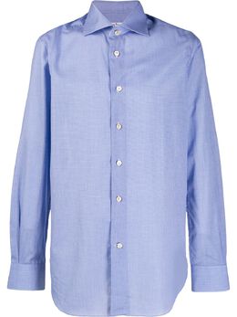 Kiton: Голубая рубашка 