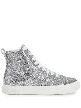 Giuseppe Zanotti: Серебристые кроссовки  Ecoblabber
