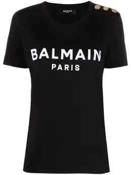 Balmain: Футболка с принтом 