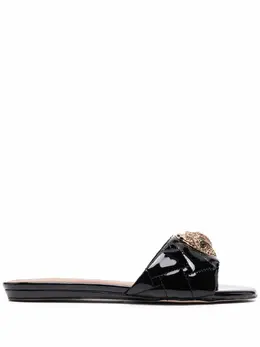 Kurt Geiger London: Чёрные сандалии 