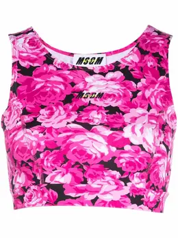 MSGM: Топ с цветочным принтом 
