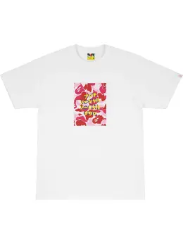 A BATHING APE®: Белая футболка 