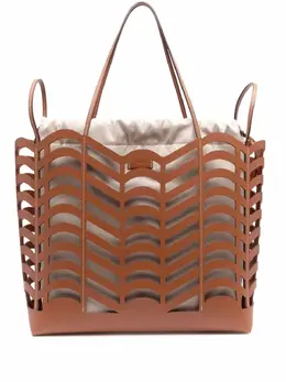 Chloé: Коричневая сумка-шоппер 