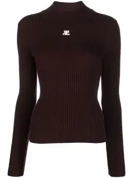Courrèges: Бордовый свитер 