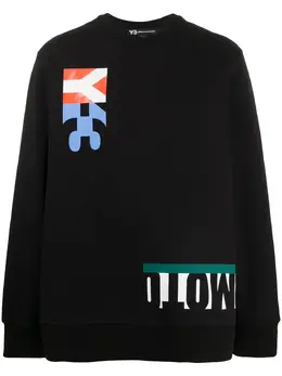 Y-3: Чёрный свитшот 