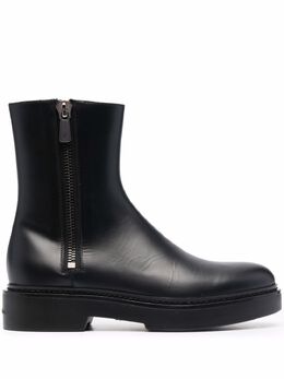 Santoni: Чёрные ботинки 