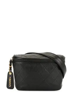 Chanel Pre-Owned: Чёрная поясная сумка 