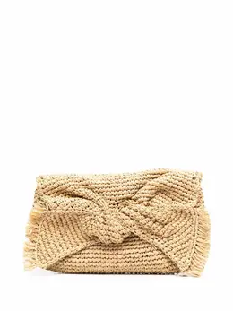 Anya Hindmarch: Бежевый клатч 