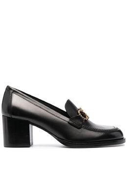 Salvatore Ferragamo: Чёрные лоферы  Gancini