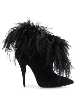 Saint Laurent: Чёрные ботинки 