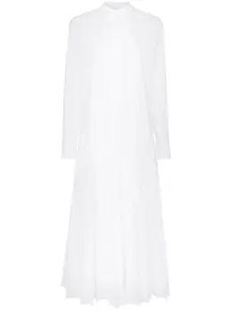 Valentino: Плиссированное платье 