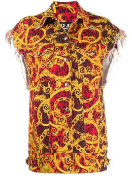 Versace Jeans Couture: Жилет с леопардовым принтом 