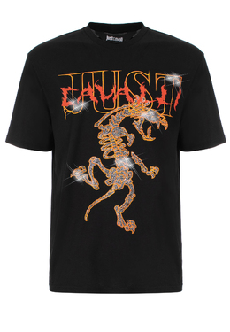 JUST CAVALLI: Чёрная футболка 