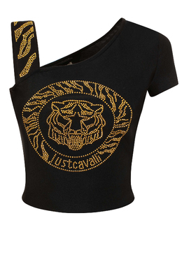 JUST CAVALLI: Чёрный топ 