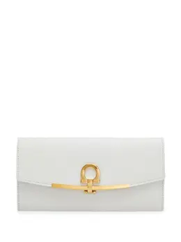 Ferragamo: Белый кошелёк  Gancini
