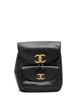 CHANEL Pre-Owned: Чёрный рюкзак 