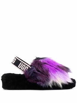 UGG: Чёрные сандалии  Fluff