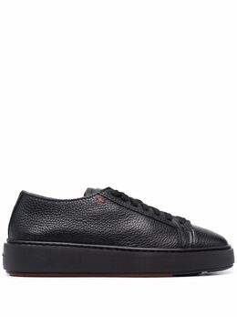 Santoni: Чёрные кроссовки 
