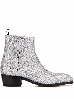 Giuseppe Zanotti: Серебристые ботинки  New York