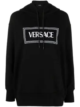 Versace: Чёрная толстовка 
