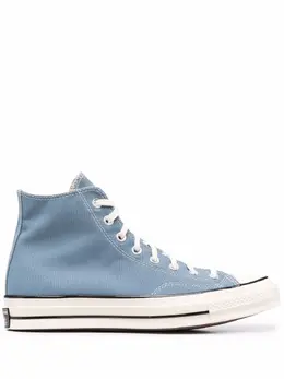 Converse: Голубые кроссовки  Chuck 70 Hi