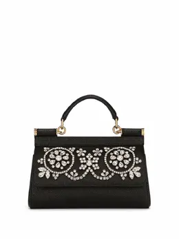 Dolce & Gabbana: Чёрная сумка на руку  Sicily