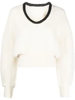 Alexander Wang: Кожаный свитер 
