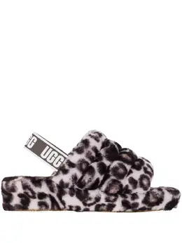 UGG: Коричневые сандалии  Fluff Yeah