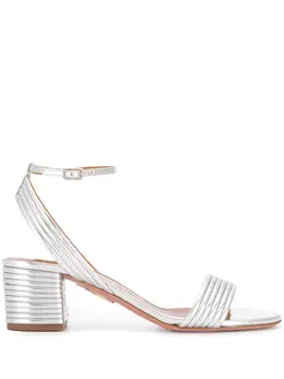 Aquazzura: Серебристые сандалии  Sundance