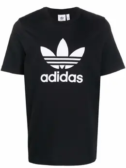 adidas: Футболка  Trefoil logo print cotton T shirt с принтом