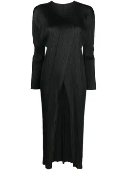 Pleats Please Issey Miyake: Однобортное пальто 
