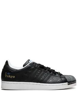 Adidas: Чёрные кроссовки  Superstar