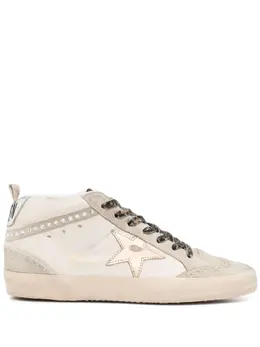 Golden Goose: Белые кроссовки  Mid Star