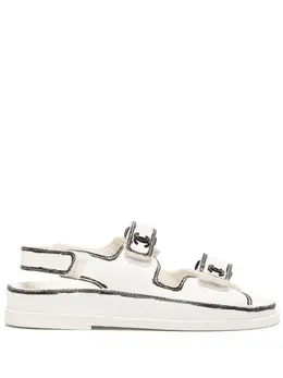 CHANEL Pre-Owned: Белые сандалии 