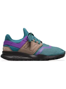 New Balance: Зелёные кроссовки 