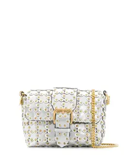 Red Valentino: Серебристая сумка через плечо 