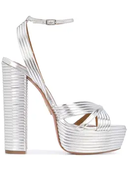 Aquazzura: Серебристые сандалии  Sundance